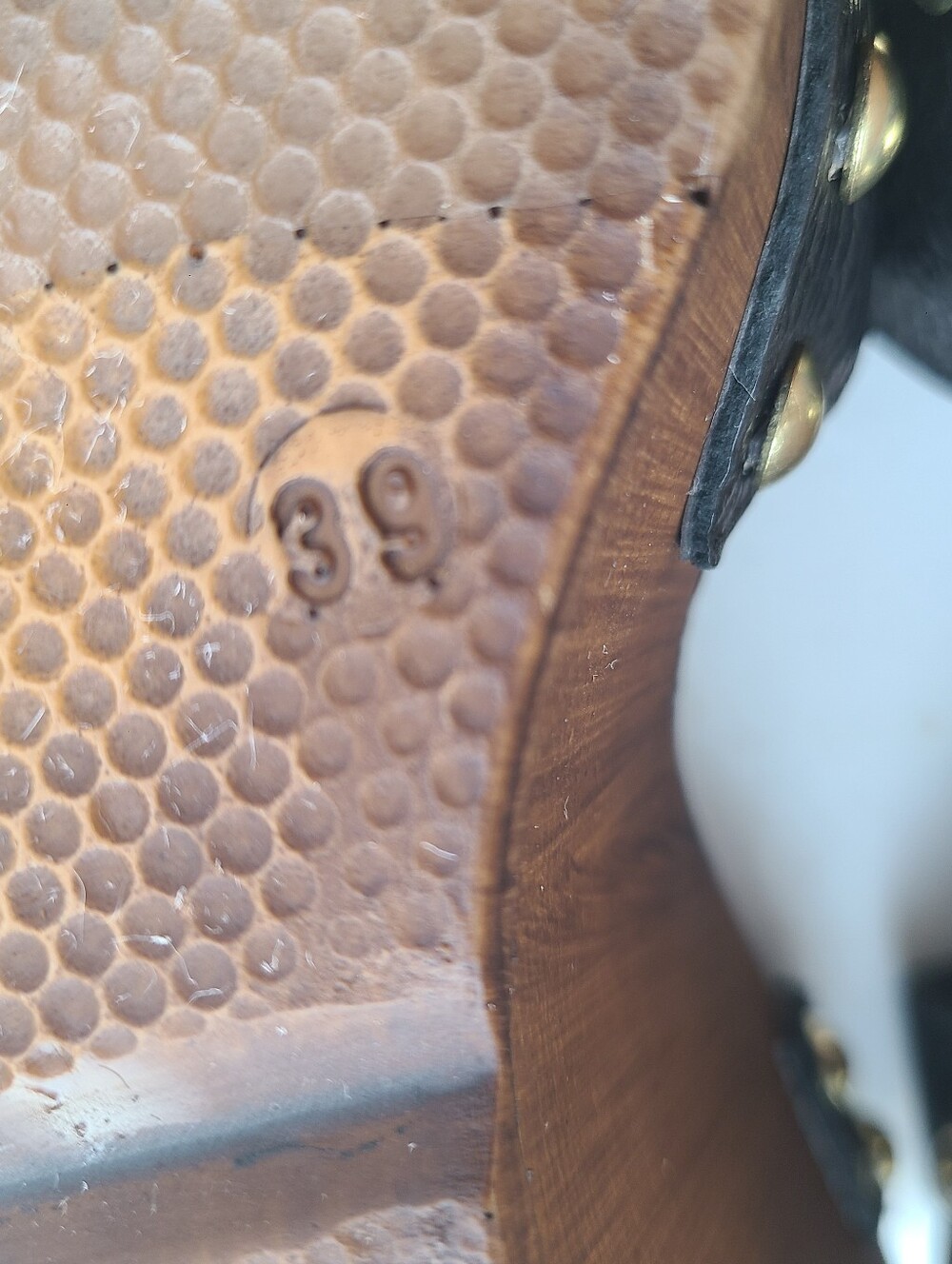 🌟Christian Di Riccio Black Studded Leather Wedge Sandals Size 8 EU 39 Italy - Picture 8 of 9